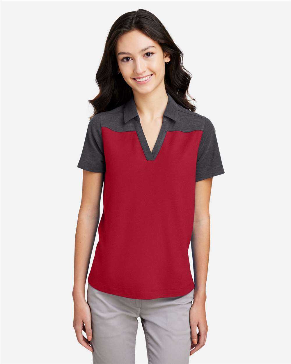 CORE365 Women's Fusion ChromaSoft Colorblock Polo CE112CW