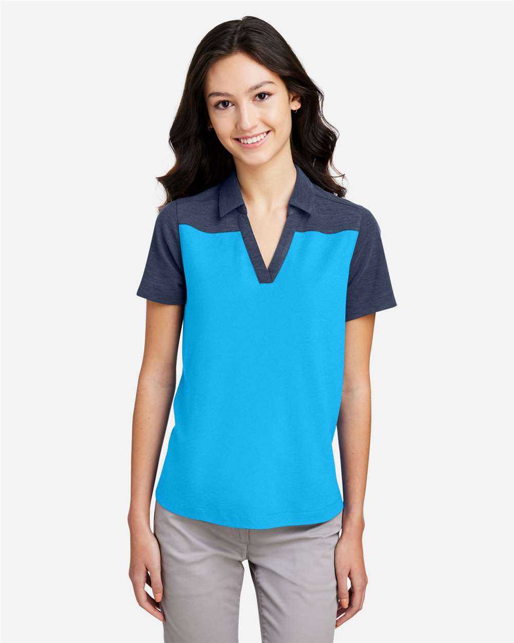 CORE365 Women's Fusion ChromaSoft Colorblock Polo CE112CW