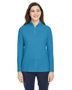 CORE365 Women's Fusion ChromaSoft™ Pique Quarter-Zip Pullover CE405W CORE365 Women's Fusion ChromaSoft™ Pique Quarter-Zip Pullover CE405W