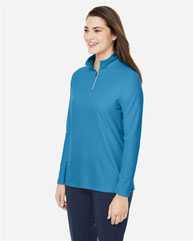 Women's Fusion ChromaSoft™ Pique Quarter-Zip Pullover