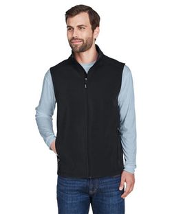 CORE365 Cruise Two-Layer Fleece Bonded Soft Shell Vest CE701 CORE365 Cruise Two-Layer Fleece Bonded Soft Shell Vest CE701