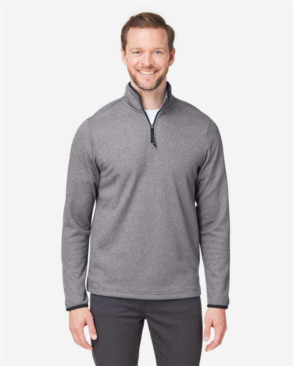 CORE365 Venture Heathered Stripe Quarter-Zip Pullover CE73