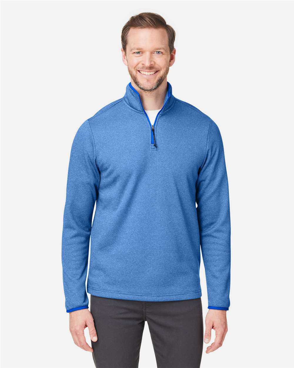 CORE365 Venture Heathered Stripe Quarter-Zip Pullover CE73