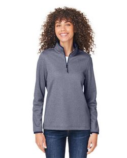 CORE365 Women's Venture Heathered Stripe Quarter-Zip Pullover CE73W CORE365 Women's Venture Heathered Stripe Quarter-Zip Pullover CE73W
