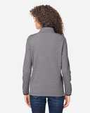 CORE365 Women's Venture Heathered Stripe Quarter-Zip Pullover CE73W