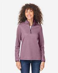 Women's Venture Heathered Stripe Quarter-Zip Pullover