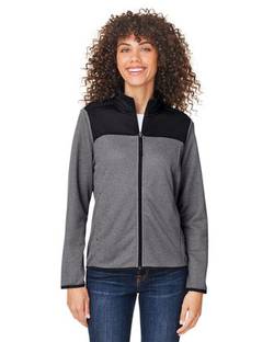 CORE365 Women's Venture Heathered Stripe Hybrid Jacket CE74W CORE365 Women's Venture Heathered Stripe Hybrid Jacket CE74W