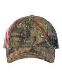 Camo with American Flag Mesh Back Cap
