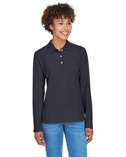 Devon & Jones Women's Pima Piqué Long Sleeve Polo D110W Devon & Jones Women's Pima Piqué Long Sleeve Polo D110W