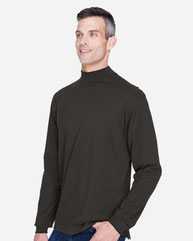 Sueded Jersey Mock Neck T-Shirt