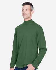 Sueded Jersey Mock Neck T-Shirt