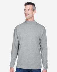 Sueded Jersey Mock Neck T-Shirt