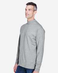Sueded Jersey Mock Neck T-Shirt