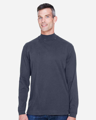 Devon & Jones Sueded Jersey Mock Neck T-Shirt D420