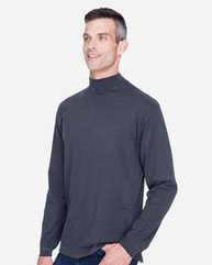 Sueded Jersey Mock Neck T-Shirt