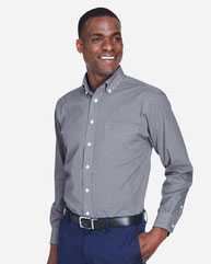 Crown Collection® Gingham Check Woven Dress Shirt