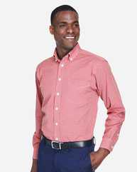 Crown Collection® Gingham Check Woven Dress Shirt