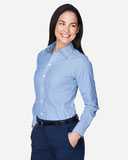 Women's Crown Collection® Banker Stripe Woven Dress Shirt