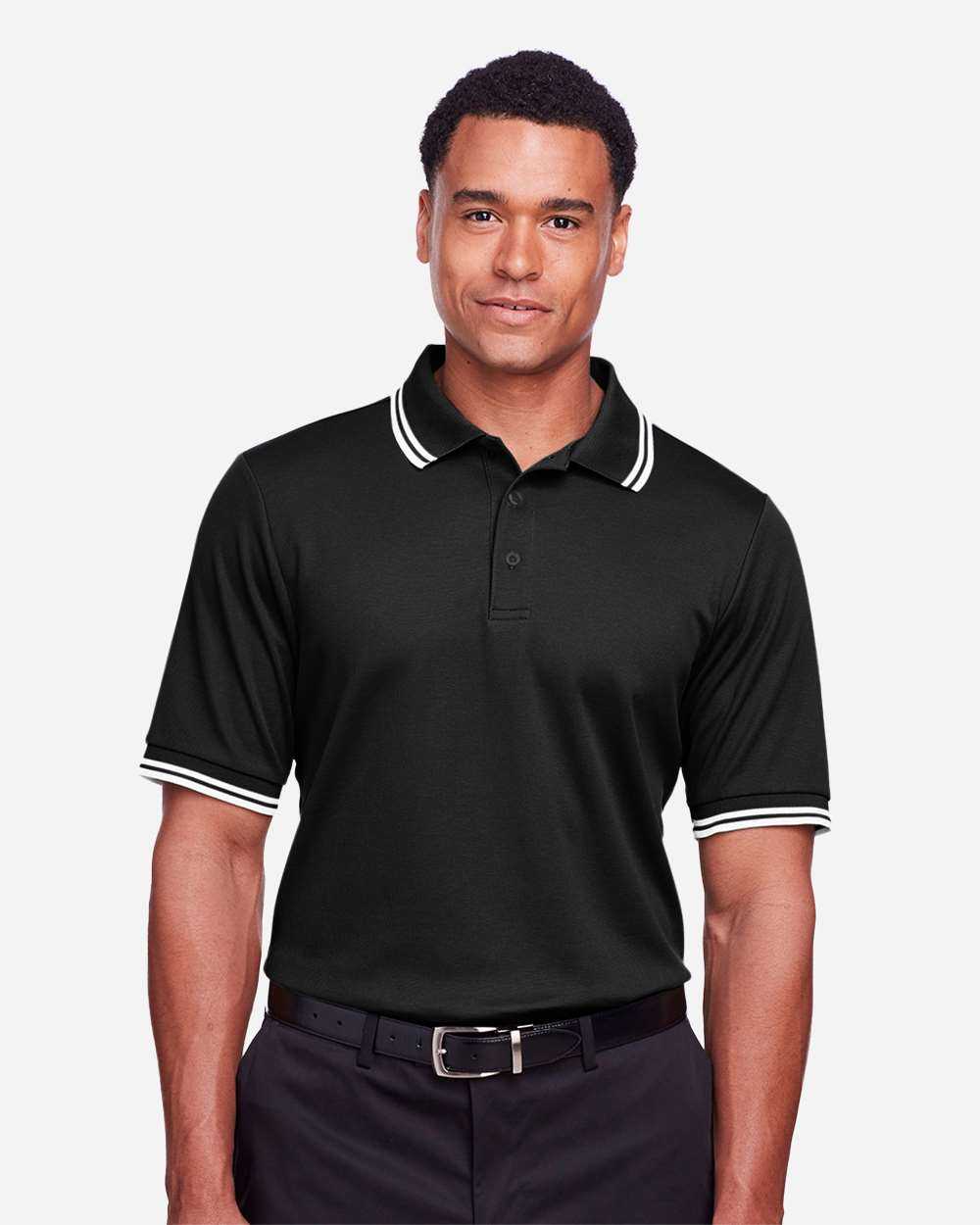 Devon & Jones CrownLux Performance® Plaited Tipped Polo DG20C