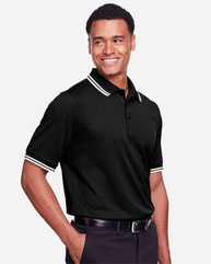 CrownLux Performance® Plaited Tipped Polo