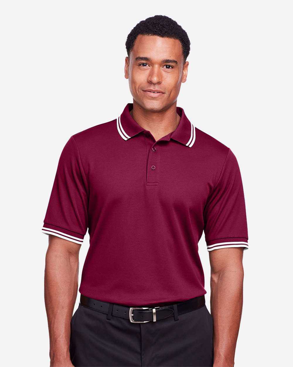 Devon & Jones CrownLux Performance® Plaited Tipped Polo DG20C