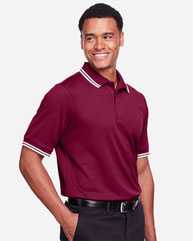 CrownLux Performance® Plaited Tipped Polo