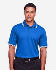 CrownLux Performance® Plaited Tipped Polo