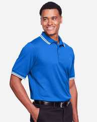CrownLux Performance® Plaited Tipped Polo