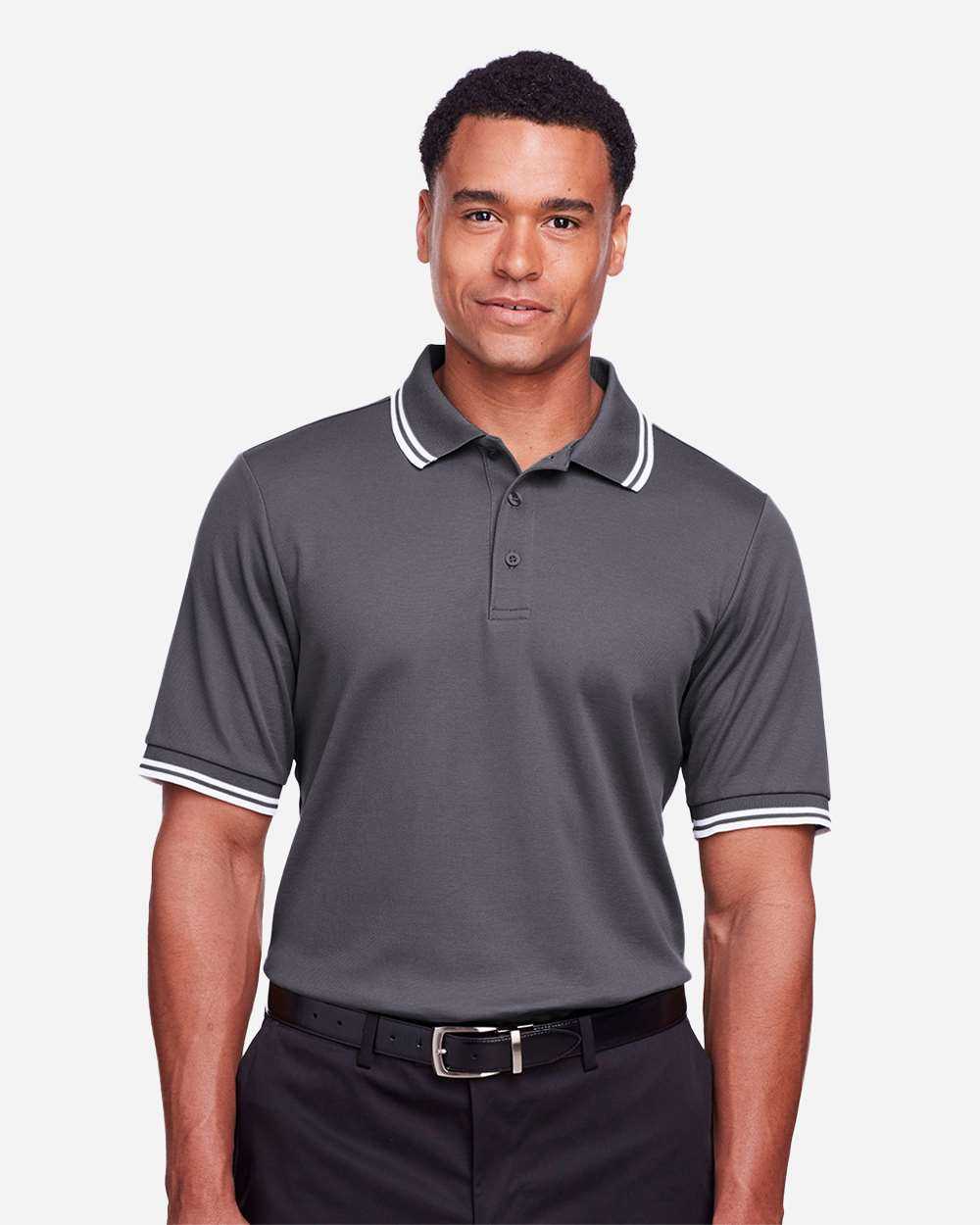 Devon & Jones CrownLux Performance® Plaited Tipped Polo DG20C