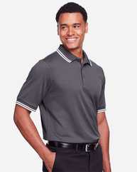 CrownLux Performance® Plaited Tipped Polo
