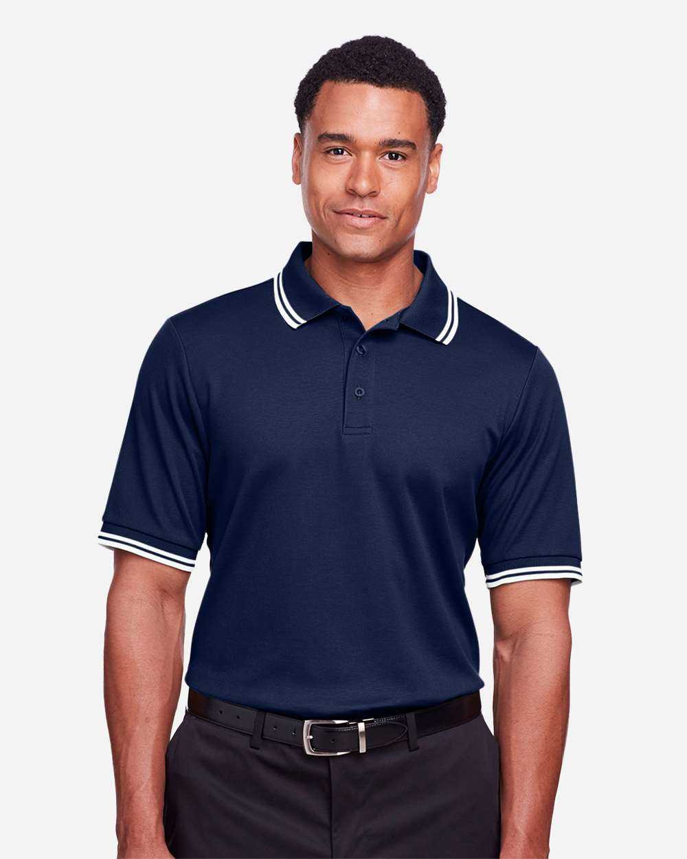 Devon & Jones CrownLux Performance® Plaited Tipped Polo DG20C