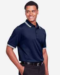CrownLux Performance® Plaited Tipped Polo