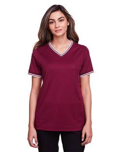 Devon & Jones Women's CrownLux Performance® Plaited Tipped V-Neck Shirt DG20CW Devon & Jones Women's CrownLux Performance® Plaited Tipped V-Neck Shirt DG20CW