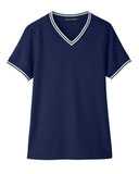Devon & Jones Women's CrownLux Performance®&nbsp;Plaited Tipped V-Neck Shirt DG20CW