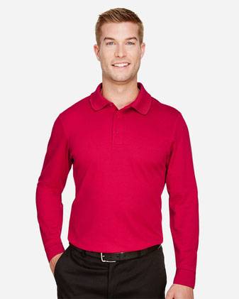 Devon & Jones CrownLux Performance® Tall Plaited Long Sleeve Polo DG20LT