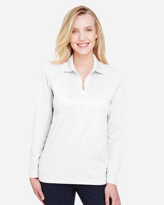 Devon & Jones Women's CrownLux Performance®&nbsp;Plaited Long Sleeve Polo DG20LW
