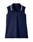 Devon & Jones Women's CrownLux Performance®&nbsp;Plaited Tipped Sleeveless Polo DG20SW
