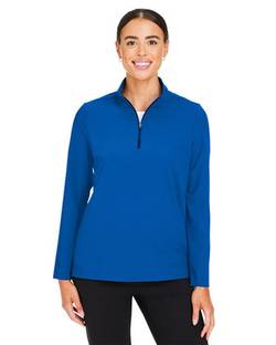 Devon & Jones Women's CrownLux Performance® Windsor Welded Quarter-Zip Pullover DG410W Devon & Jones Women's CrownLux Performance® Windsor Welded Quarter-Zip Pullover DG410W