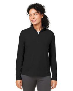 Devon & Jones Women's Raleigh Stretch Quarter-Zip Pullover DG425W Devon & Jones Women's Raleigh Stretch Quarter-Zip Pullover DG425W