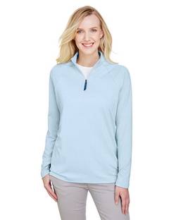 Devon & Jones Women's CrownLux Performance® Clubhouse Micro-Stripe Quarter-Zip Pullover DG480W Devon & Jones Women's CrownLux Performance® Clubhouse Micro-Stripe Quarter-Zip Pullover DG480W