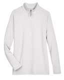 Devon & Jones Women's CrownLux Performance®&nbsp;Clubhouse Micro-Stripe Quarter-Zip Pullover DG480W