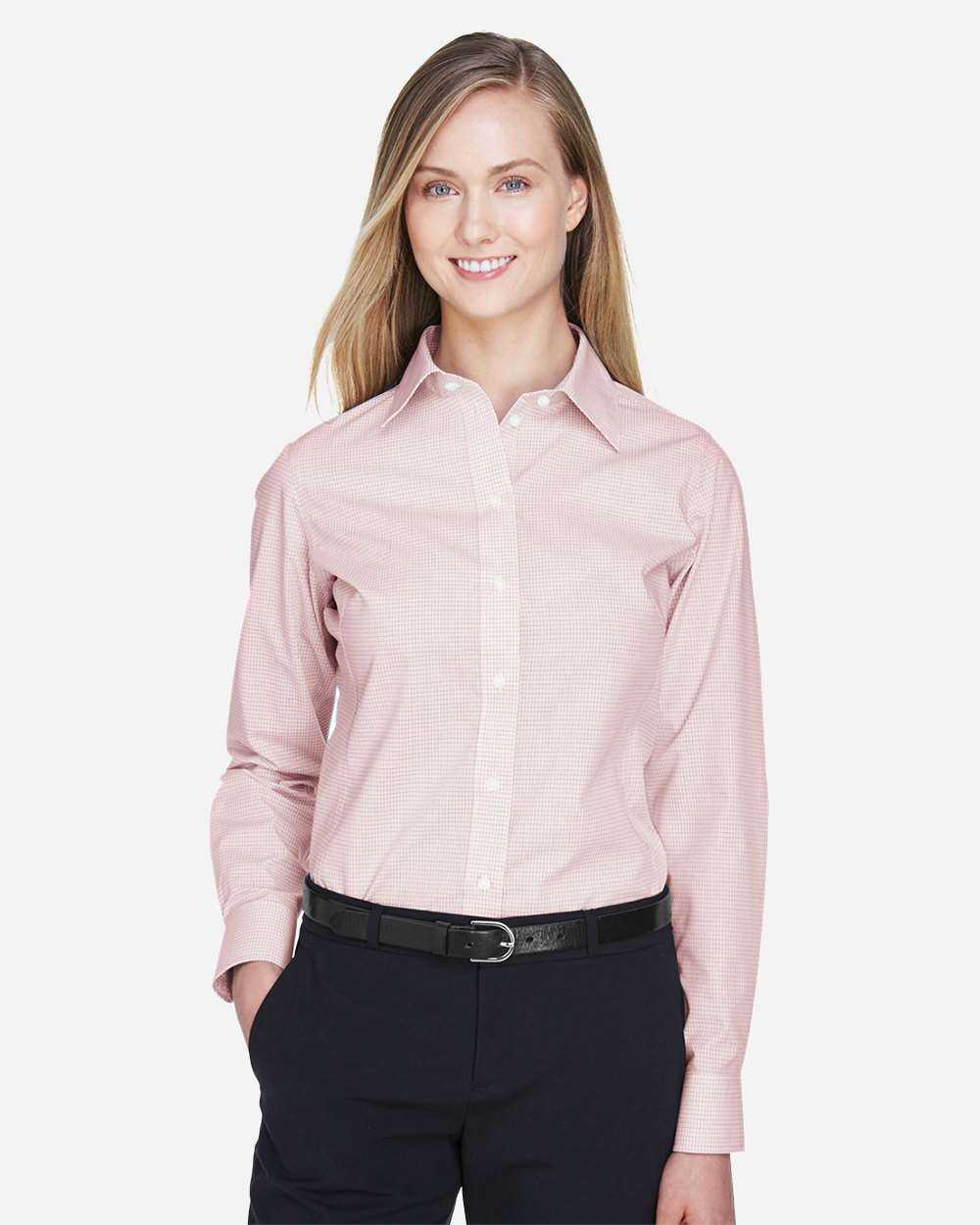 Women's Crown Collection® Micro Tattersall Woven Dress Shirt