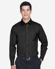 Crown Collection® Solid Stretch Twill Woven Dress Shirt