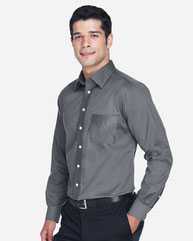 Crown Collection® Solid Stretch Twill Woven Dress Shirt