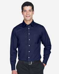 Crown Collection® Solid Stretch Twill Woven Dress Shirt