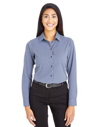 Devon & Jones Women's CrownLux Performance®&nbsp;Tonal Mini Check Woven Dress Shirt DG535W