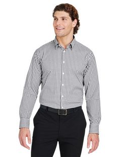 Devon & Jones CrownLux Performance® Gingham Dress Shirt DG536 Devon & Jones CrownLux Performance® Gingham Dress Shirt DG536