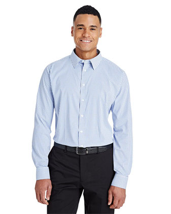 Devon & Jones CrownLux Performance® Micro Windowpane Woven Dress Shirt DG540