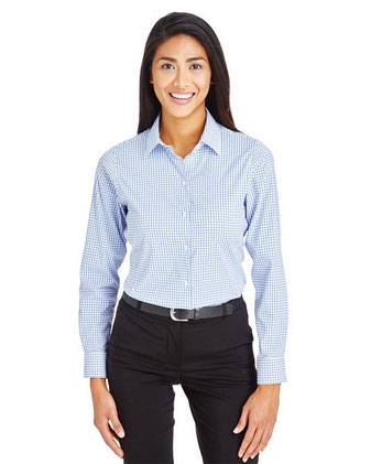 Devon & Jones Women's CrownLux Performance®&nbsp;Micro Windowpane Woven Dress Shirt DG540W