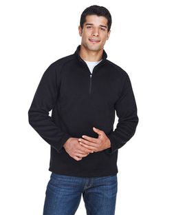 Devon & Jones Bristol Sweater Fleece Quarter-Zip Pullover DG792 Devon & Jones Bristol Sweater Fleece Quarter-Zip Pullover DG792
